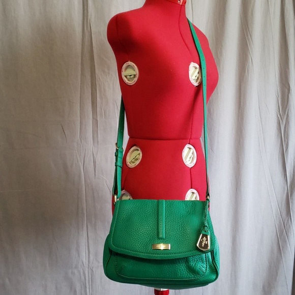 Cole Haan Handbags - Cole Haan Sling Purse Green Leather Medium